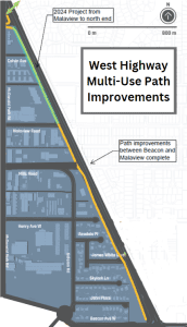 Map. West Highway Multi-Use Path Improvements