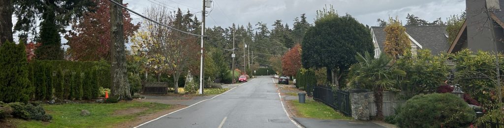 Looking north on Allbay Road