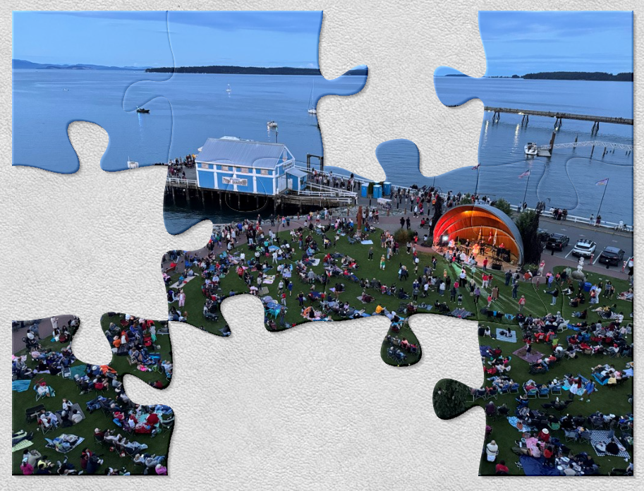 half completed puzzle of Beacon Park during an event